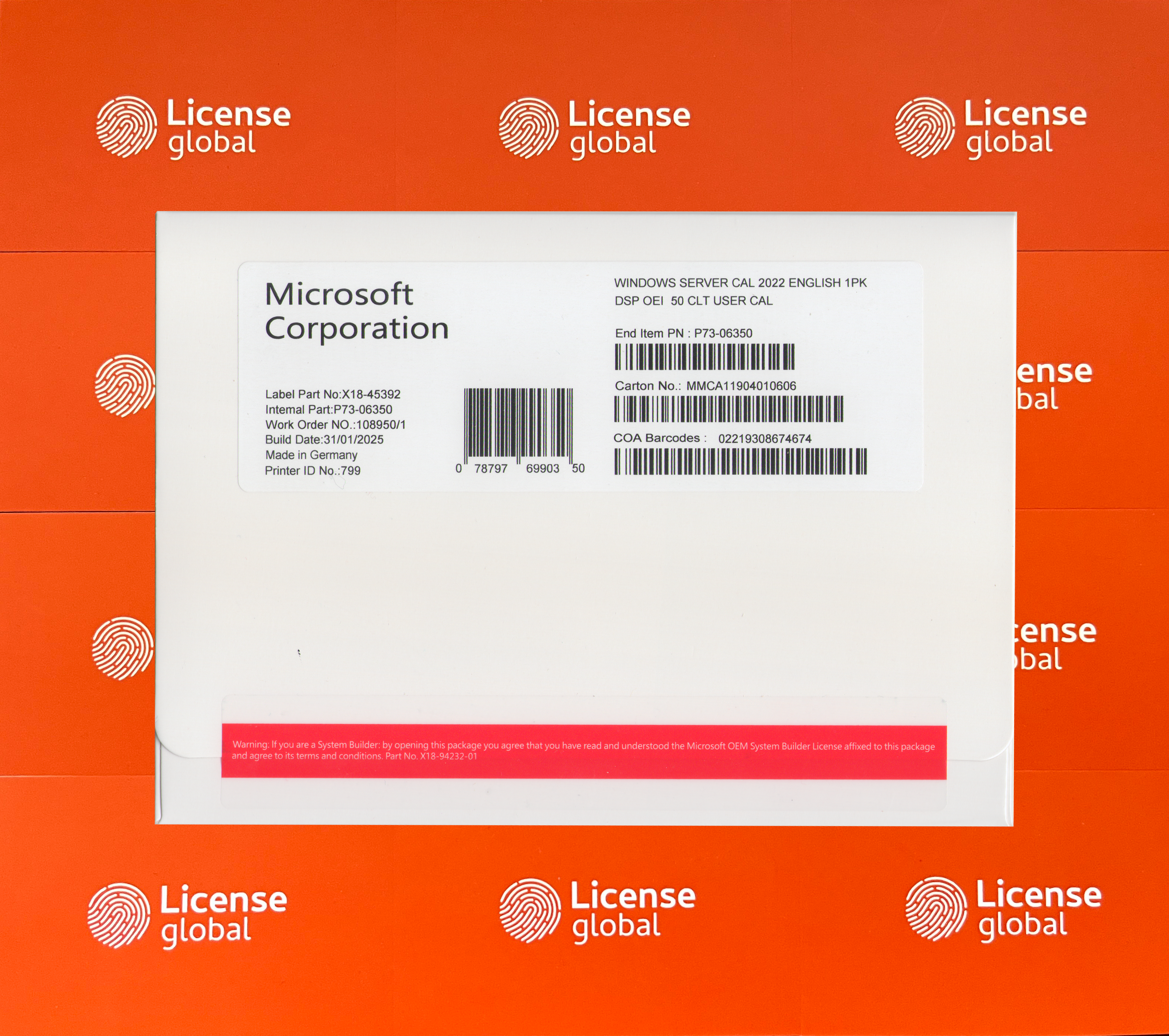 Windows Server 2022 50 User CAL