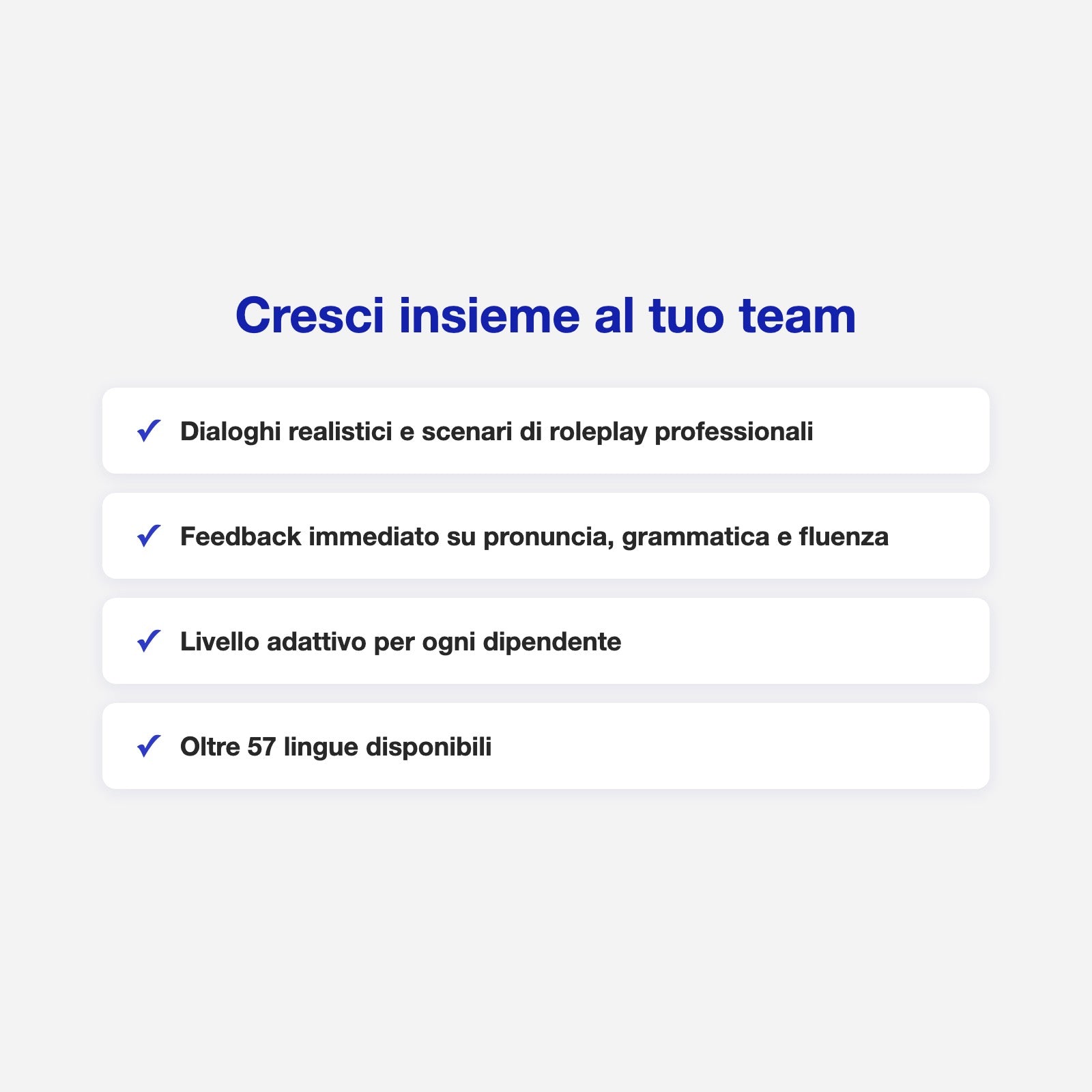 TalkPal Business per il team: dialoghi realistici, feedback immediato, livello adattivo