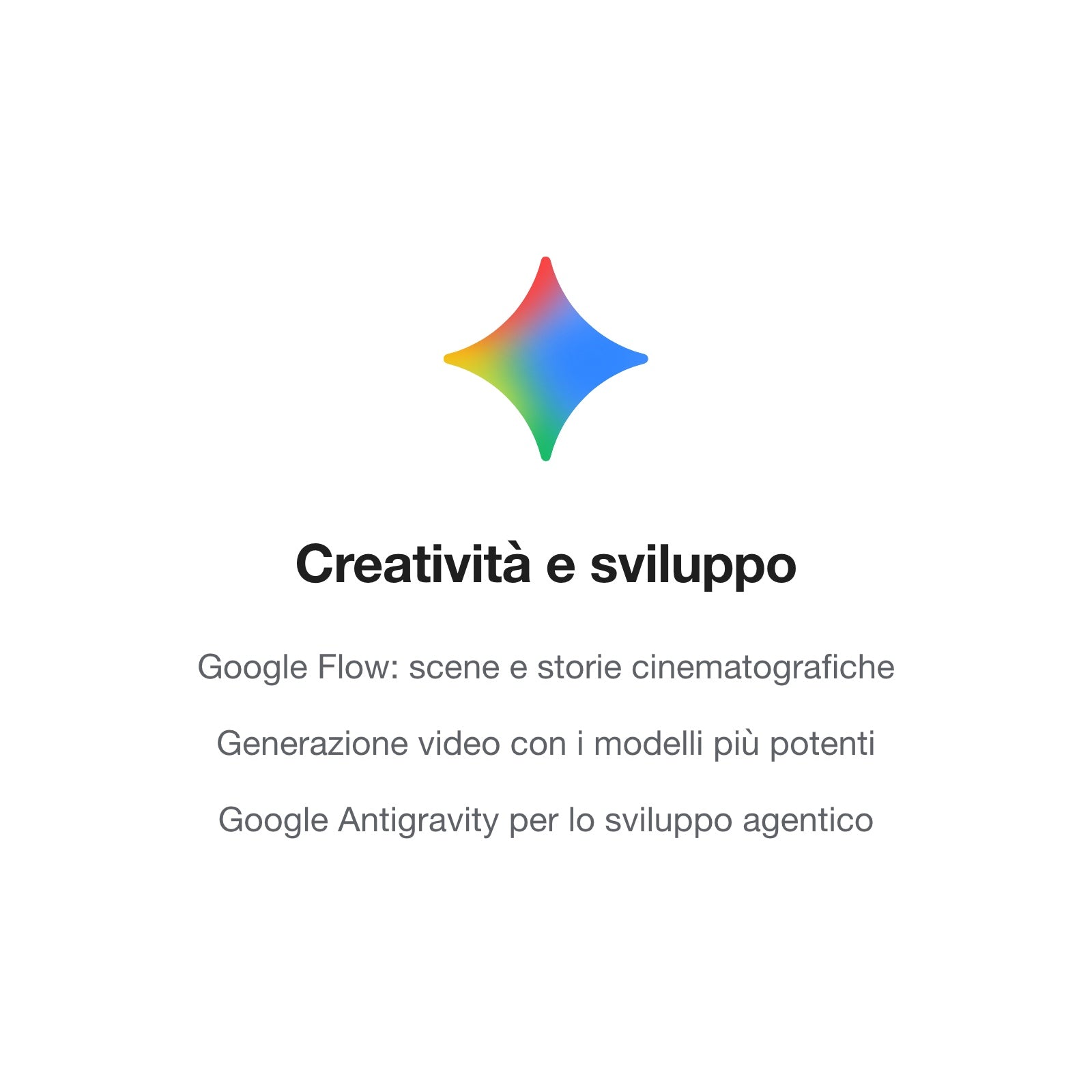 Creativita e sviluppo: Google Flow, generazione video, Google Antigravity
