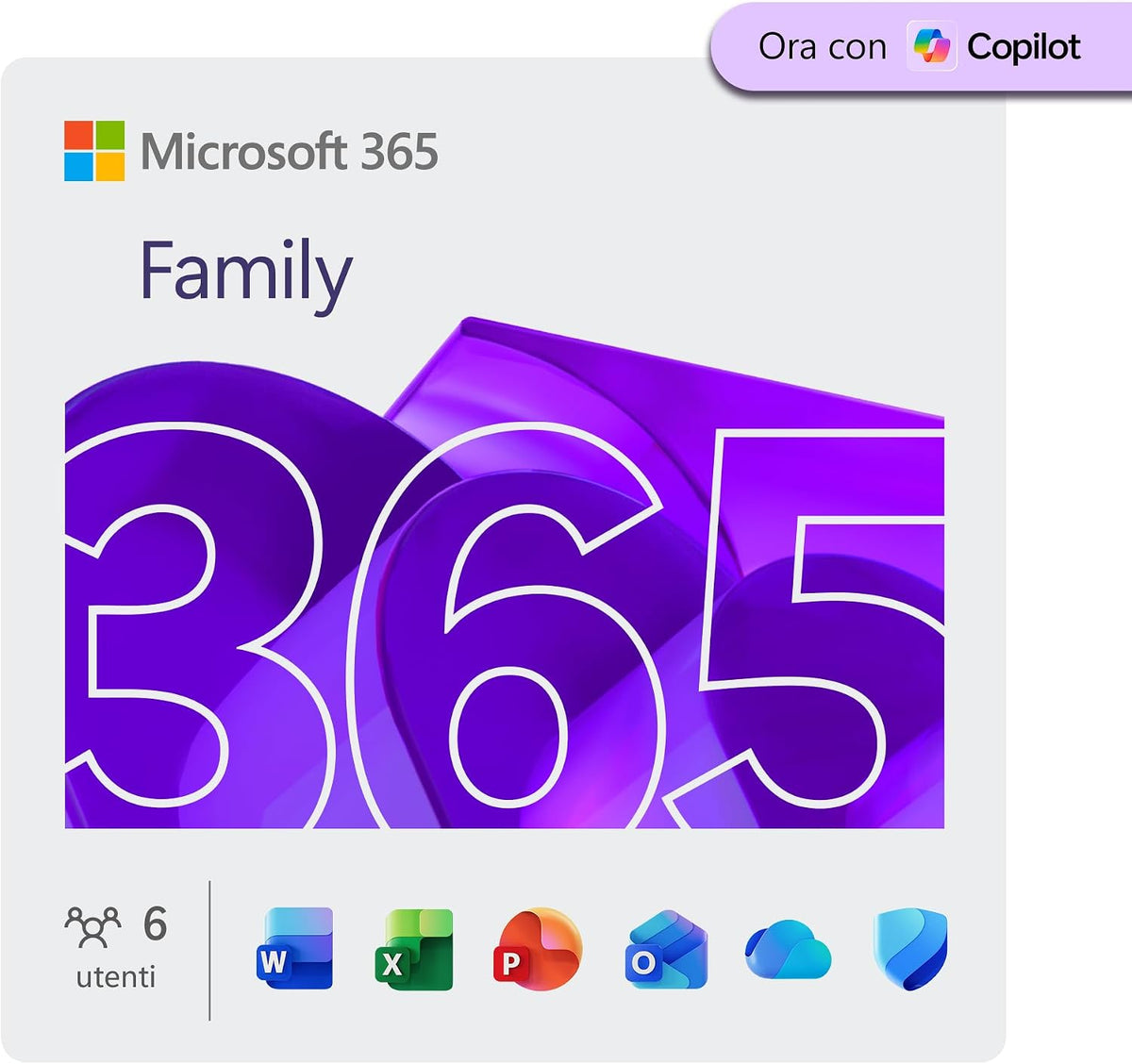 Microsoft 365 Family 12 mesi 6 utenti con Copilot