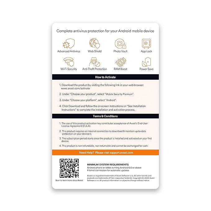 Avast Mobile Security - Premium 1 Dispositivo 1 Anno