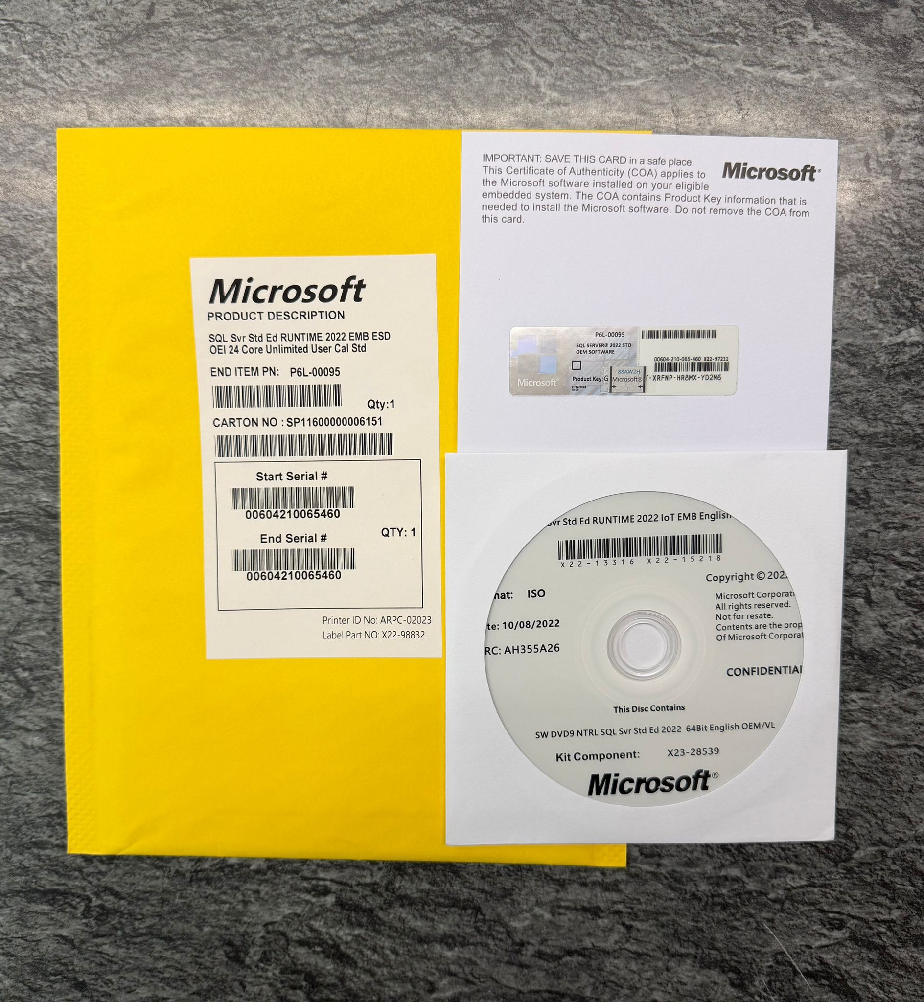 Windows Server SQL 2022 Standard Box - Unlimited User Cal