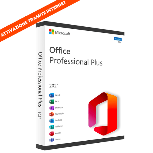 Microsoft Office 2021 Professional Plus (Attivazione Internet)
