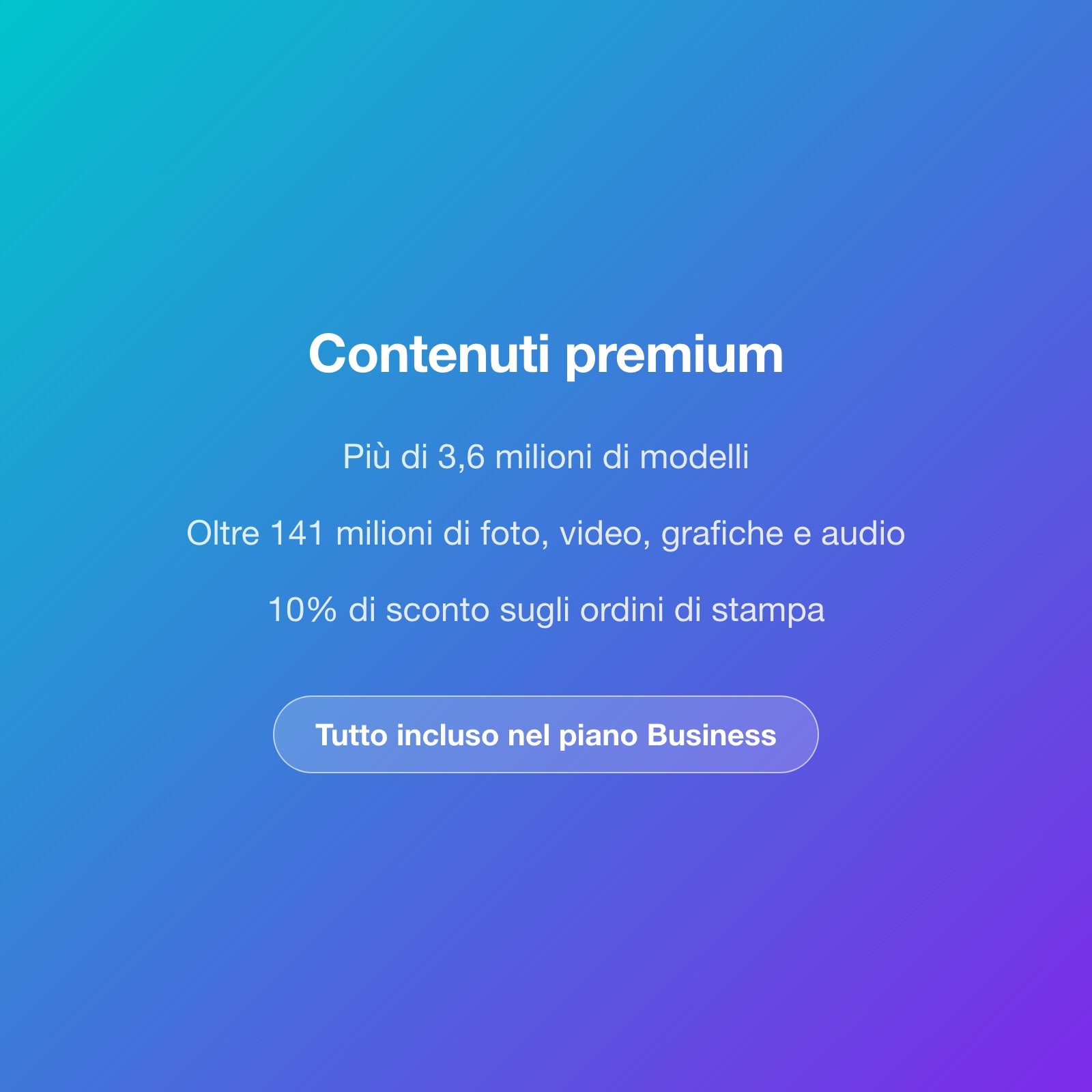 Contenuti premium Canva Business: modelli, asset e sconto stampa