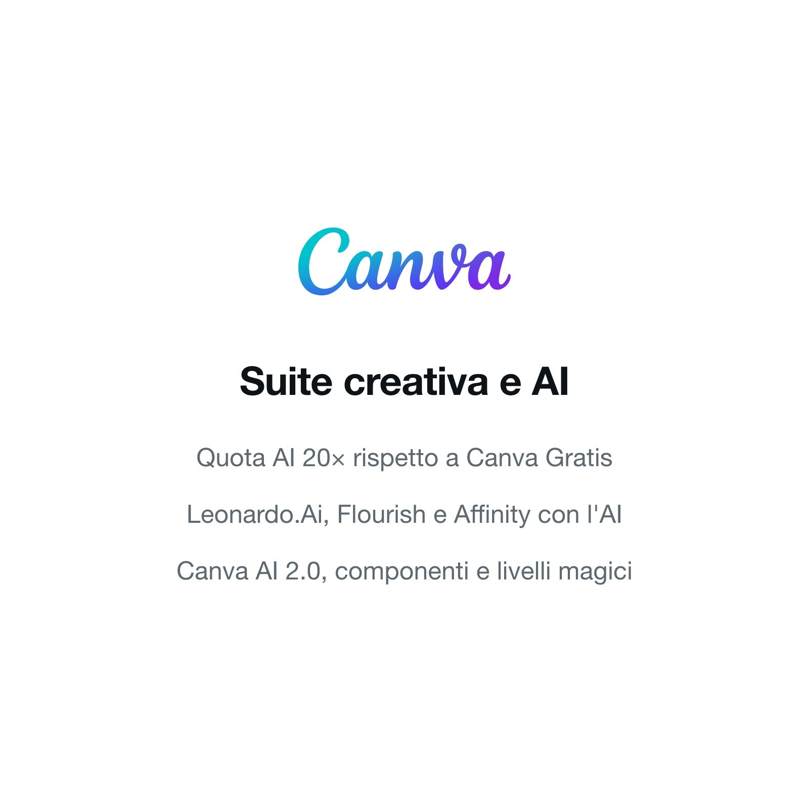 Suite creativa e AI: quota 20x, Leonardo.Ai, Flourish, Affinity