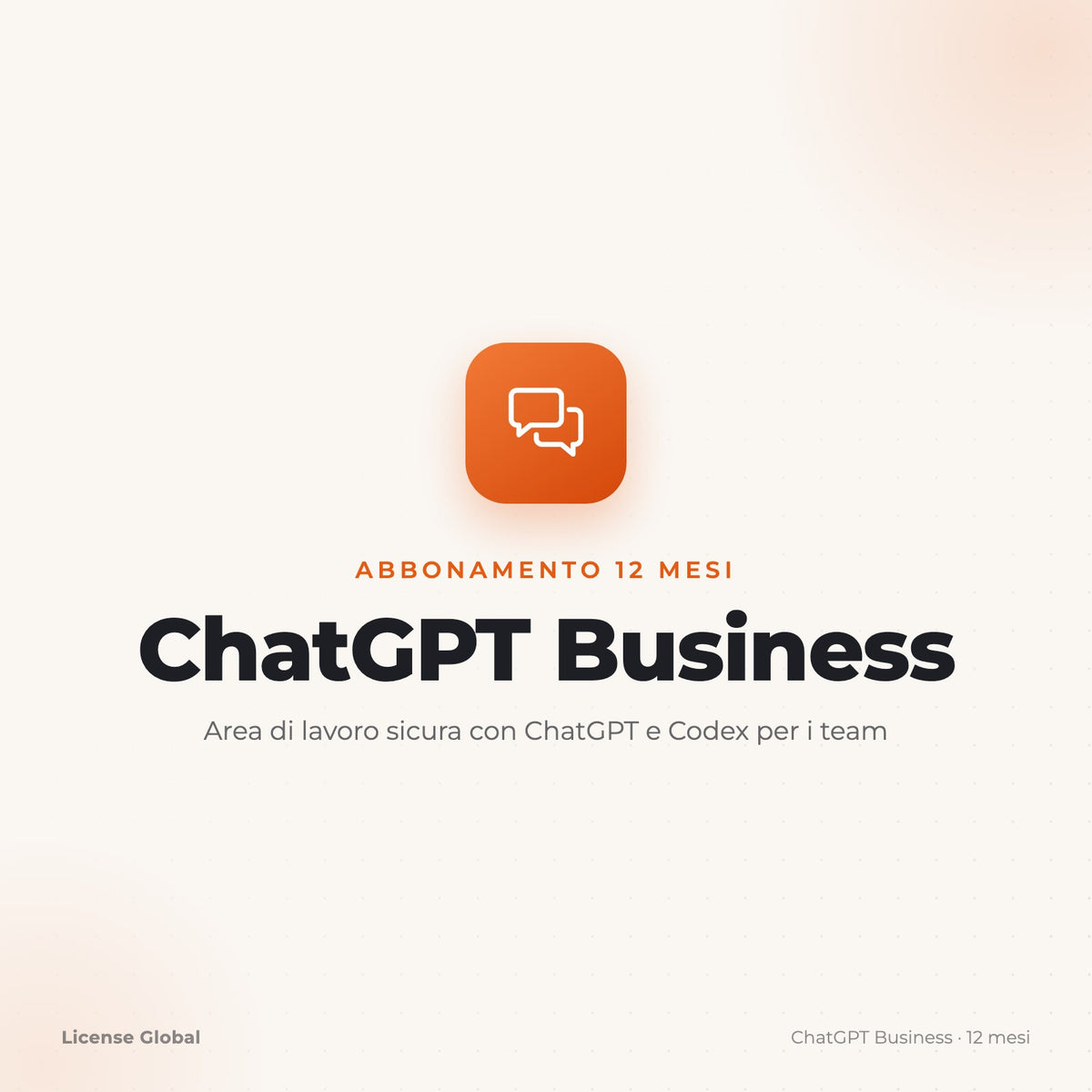 ChatGPT Business - Abbonamento 12 mesi