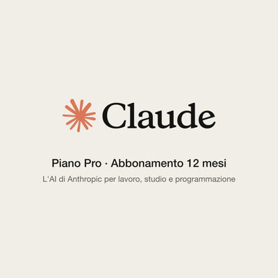 Claude Pro - Abbonamento AI Anthropic 12 mesi, logo Claude
