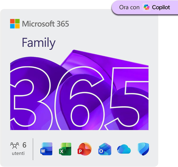 Microsoft 365 Family 12 mesi 6 utenti con Copilot